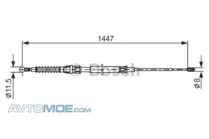 Трос стояночного тормоза 1987477958 Bosch (фото №1)