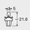 Лампа доп. освещ. ORIGINAL LINE 12V B8,5d (картон) (мин 10 шт) 2721MF Osram (мини-фото №1)