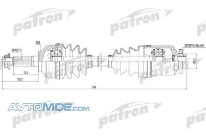 Привод в сборе правый PDS0301 Patron (фото №1)