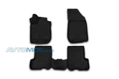 Коврики 3D в салон RENAULT Sandero/Sandero Stepway, 2014->, 4 шт. (полиуретан) NLC3D4132210k Element (фото №1)